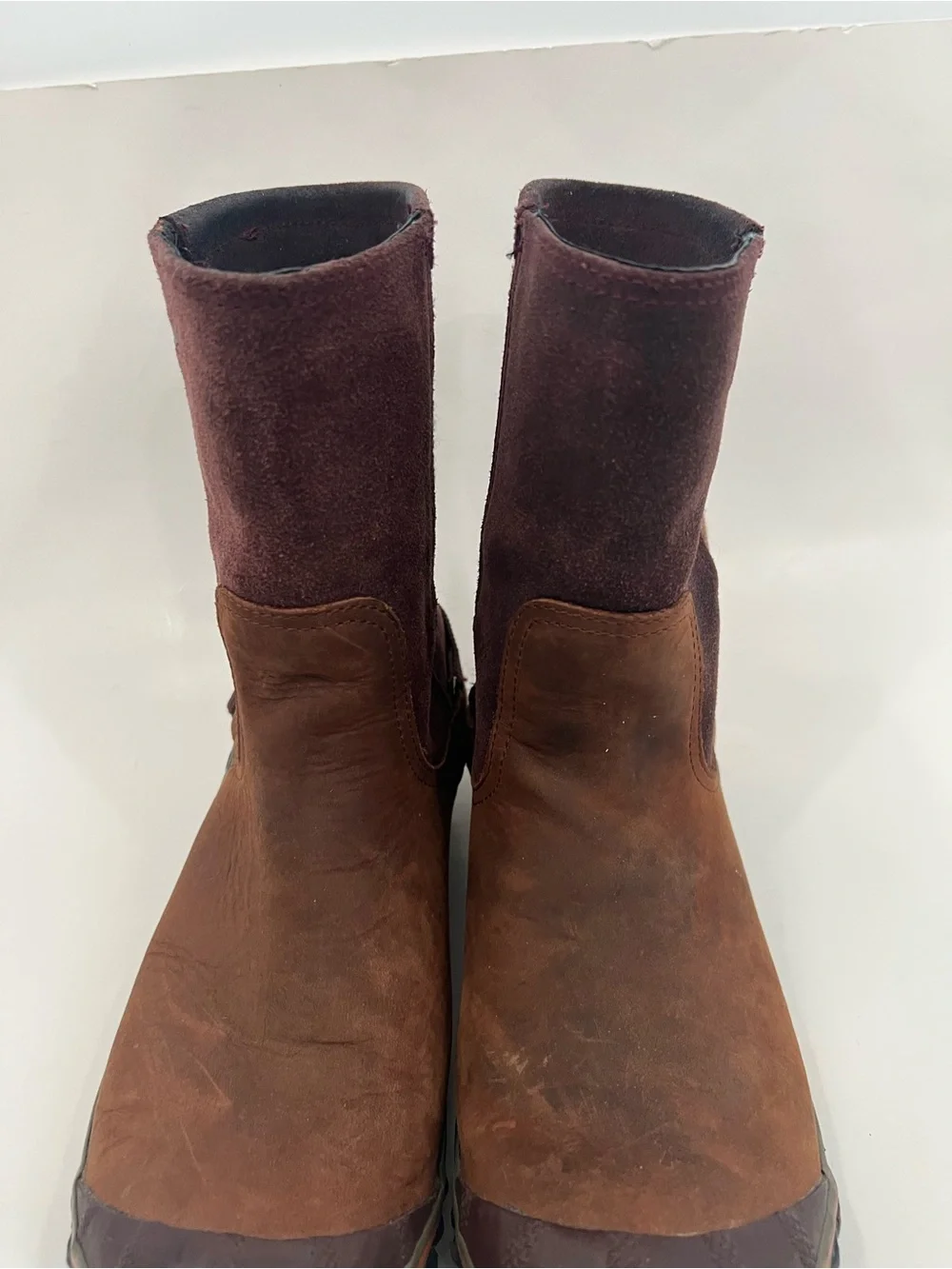 Sorel Slimshortie Madder Brown Bonfire Suede & Leather Boots
